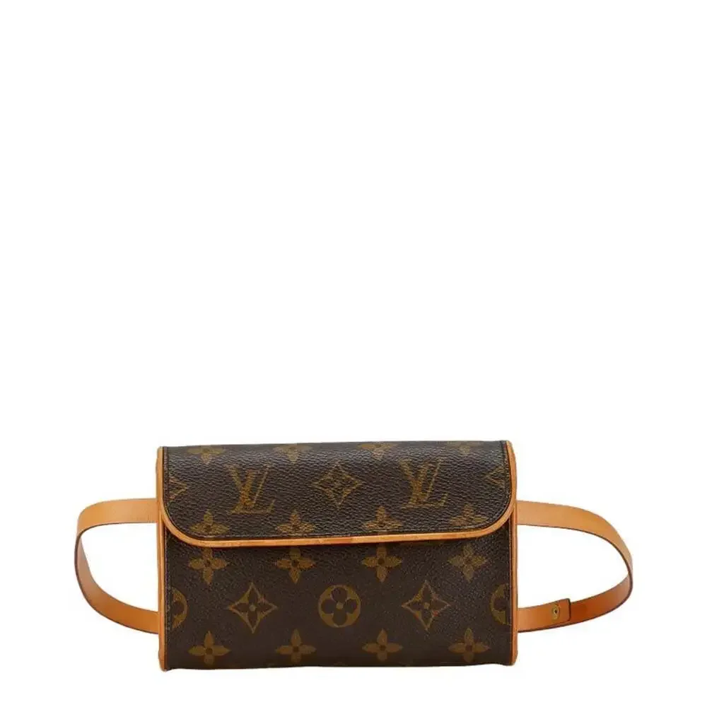 LOUIS VUITTON Brown Monogram Leather Pochette Hobo Bag
